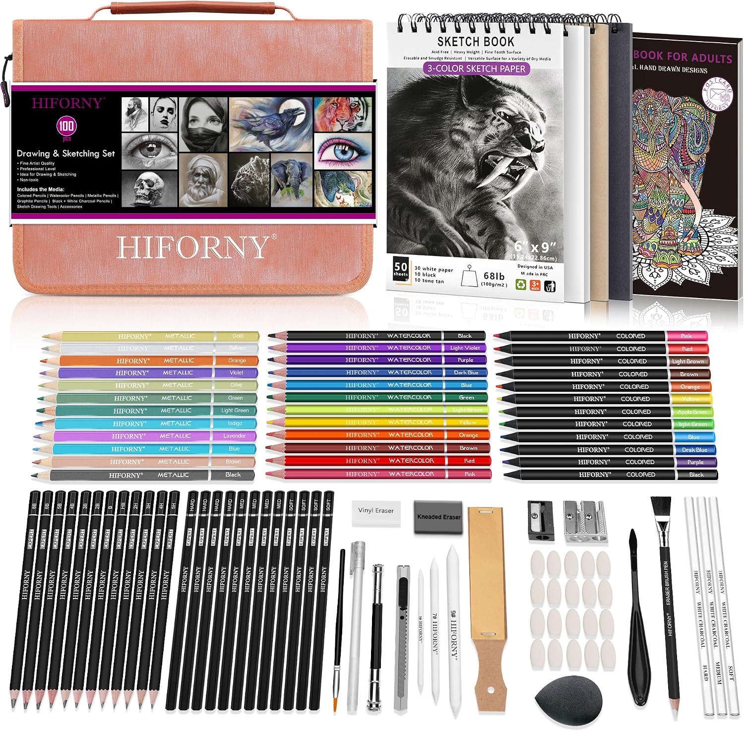 100-piece Drawing Sketching Set
