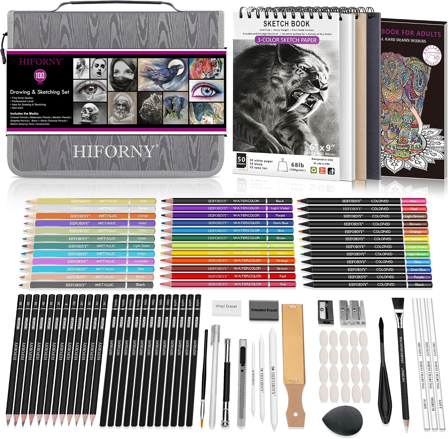 100-piece Drawing Sketching Set