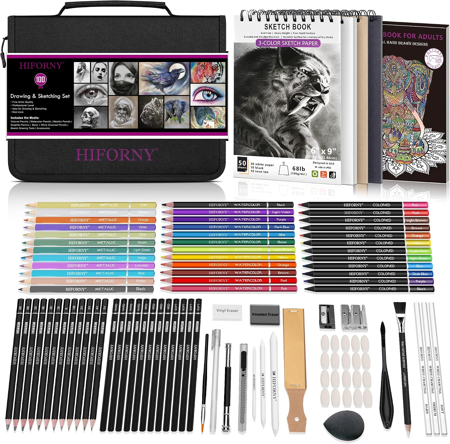 100-piece Drawing Sketching Set
