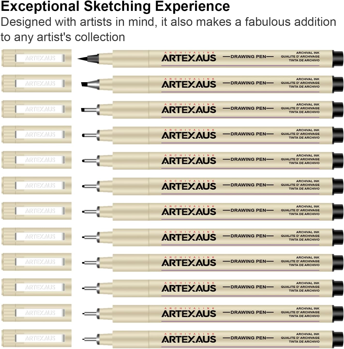 12-Piece Micro Fineliner Pens