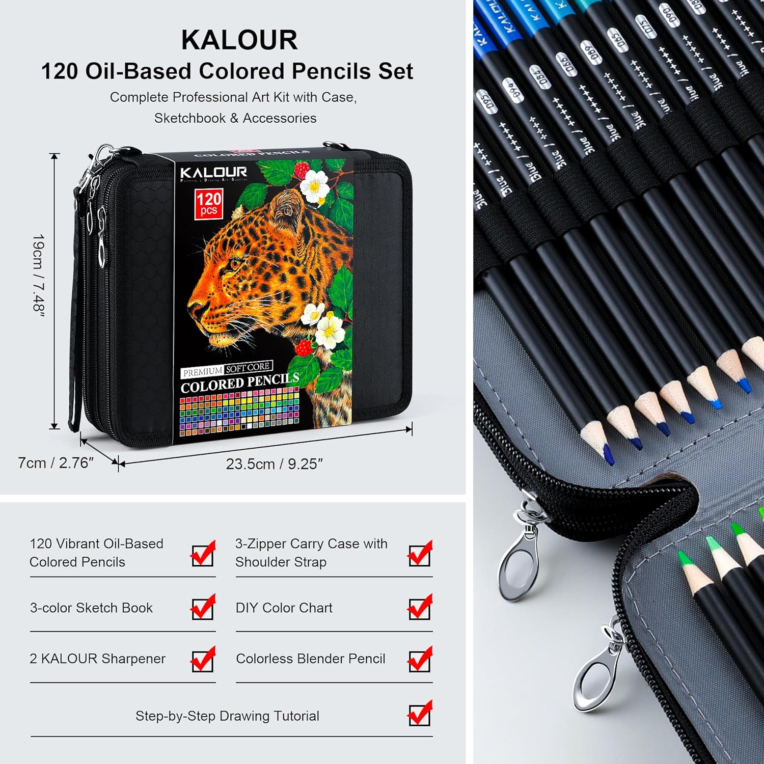 120 Oil-based Coloured Pencils