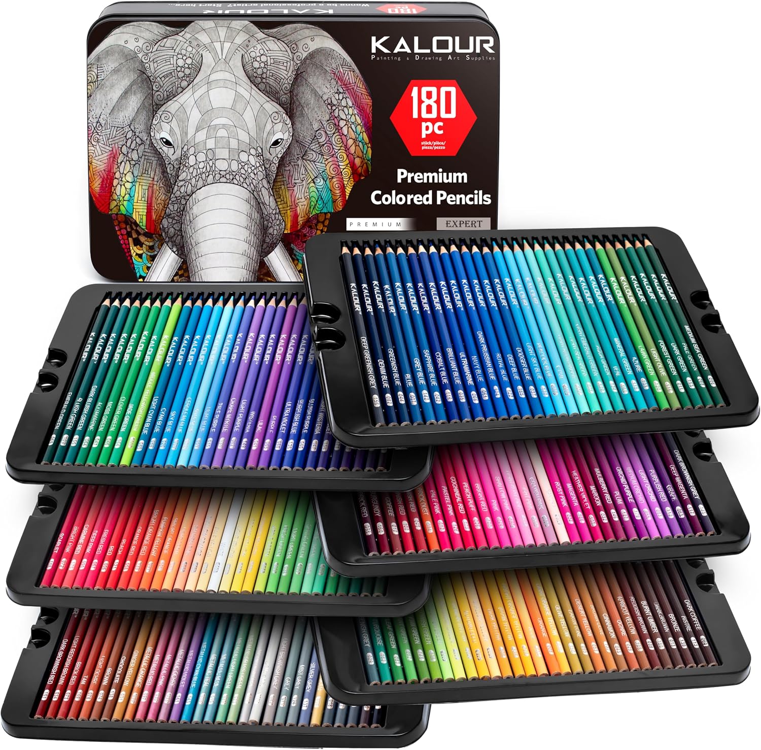 180 Soft Core Coloured Pencils