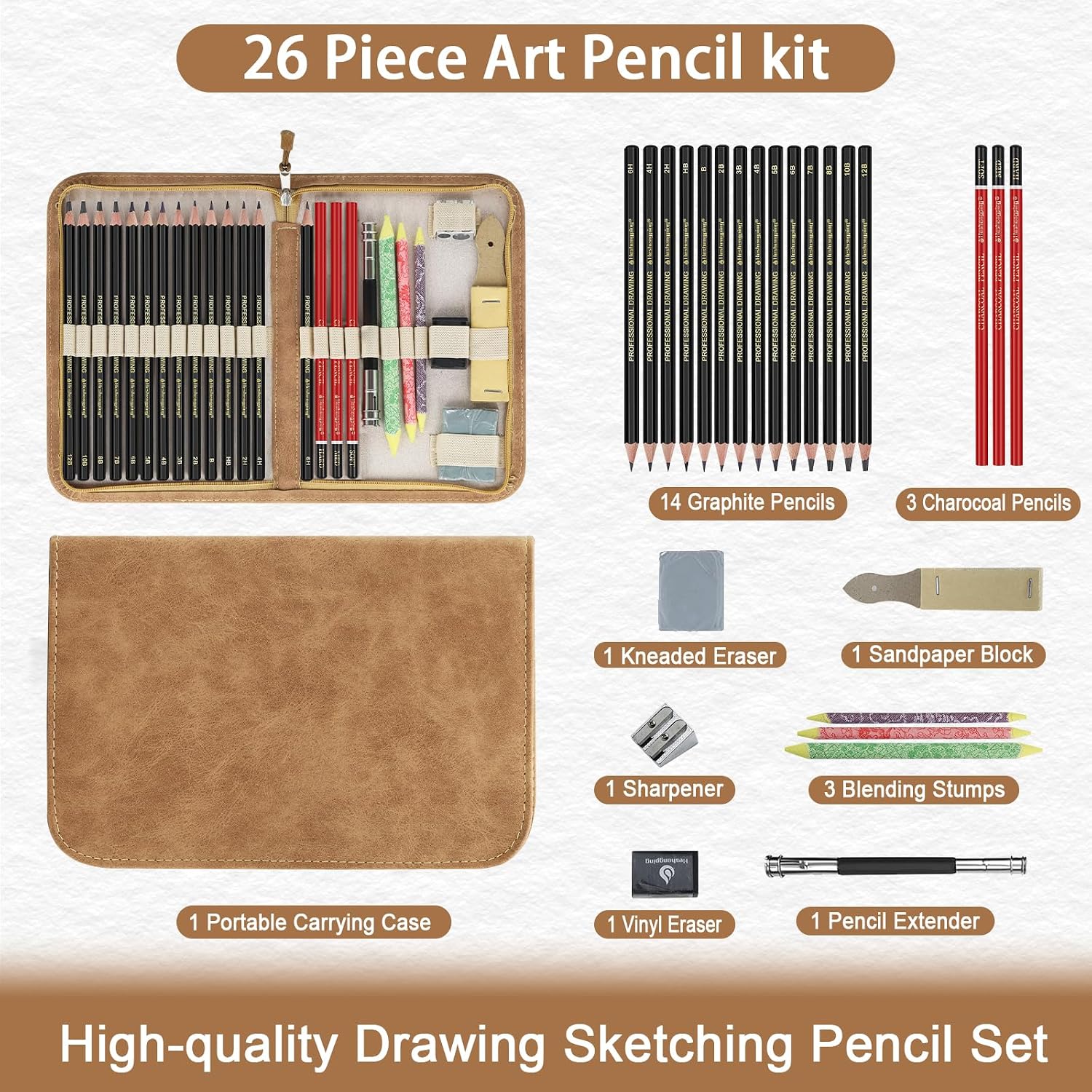 26-piece Sketching Pencil Kit
