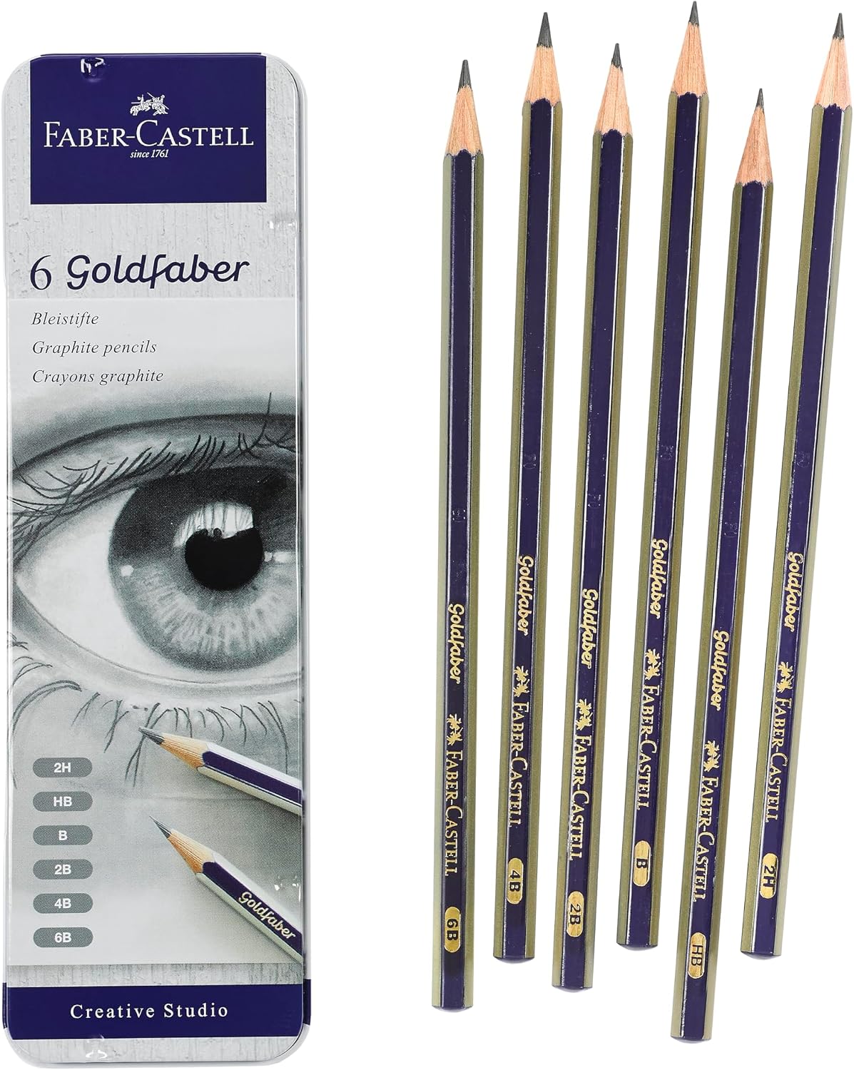 6-Piece Graphite Sketching Pencil