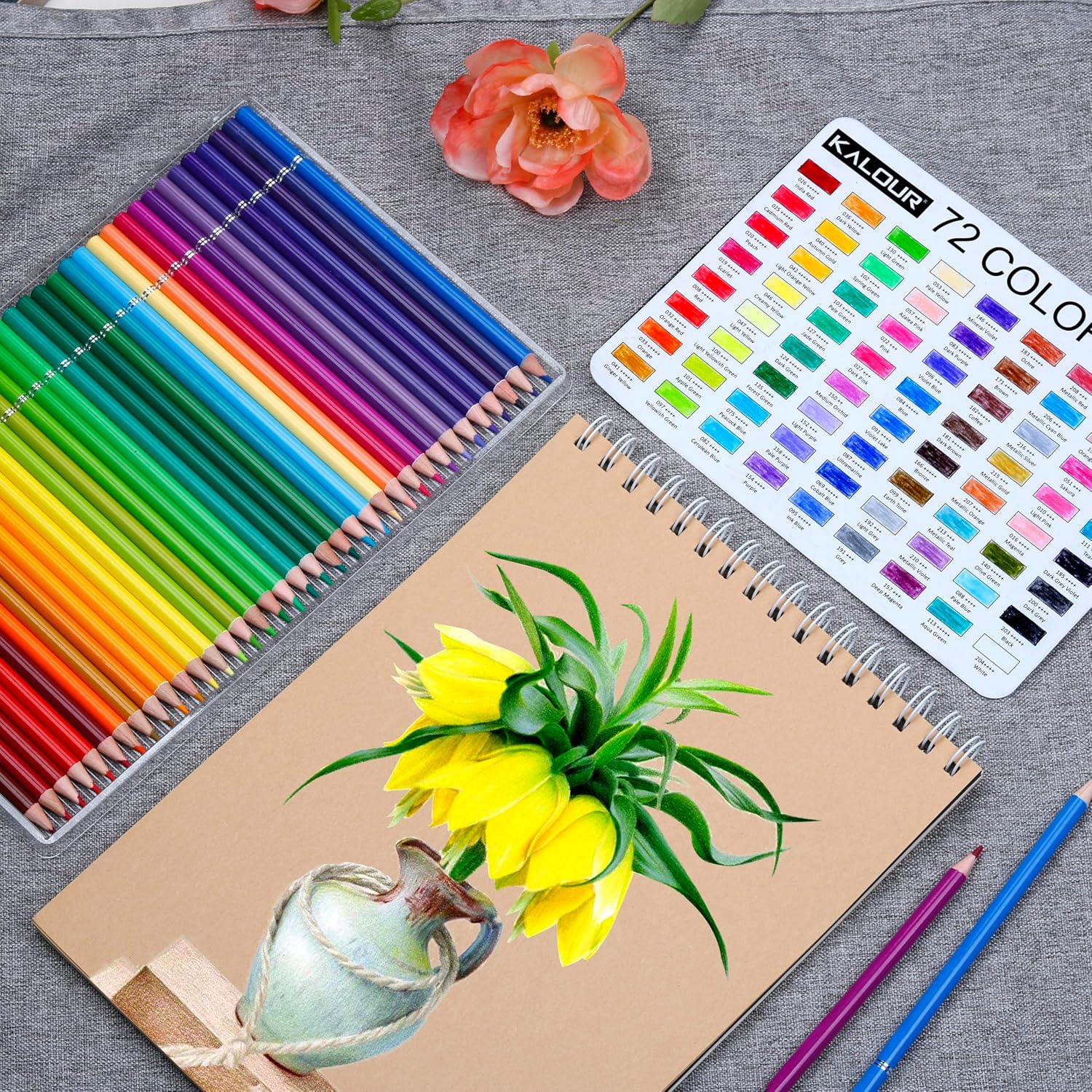 72 Soft Core Coloured Pencils