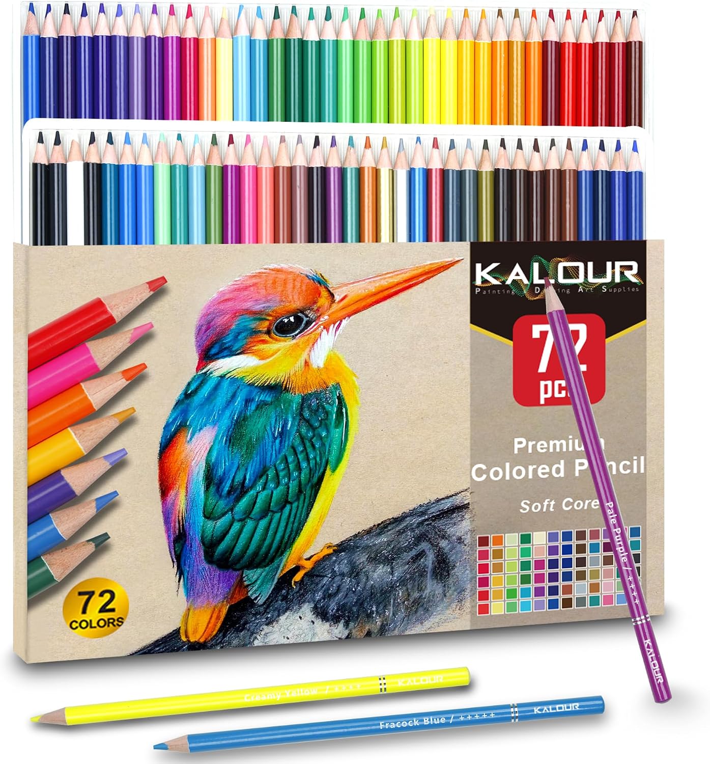 72 Soft Core Coloured Pencils
