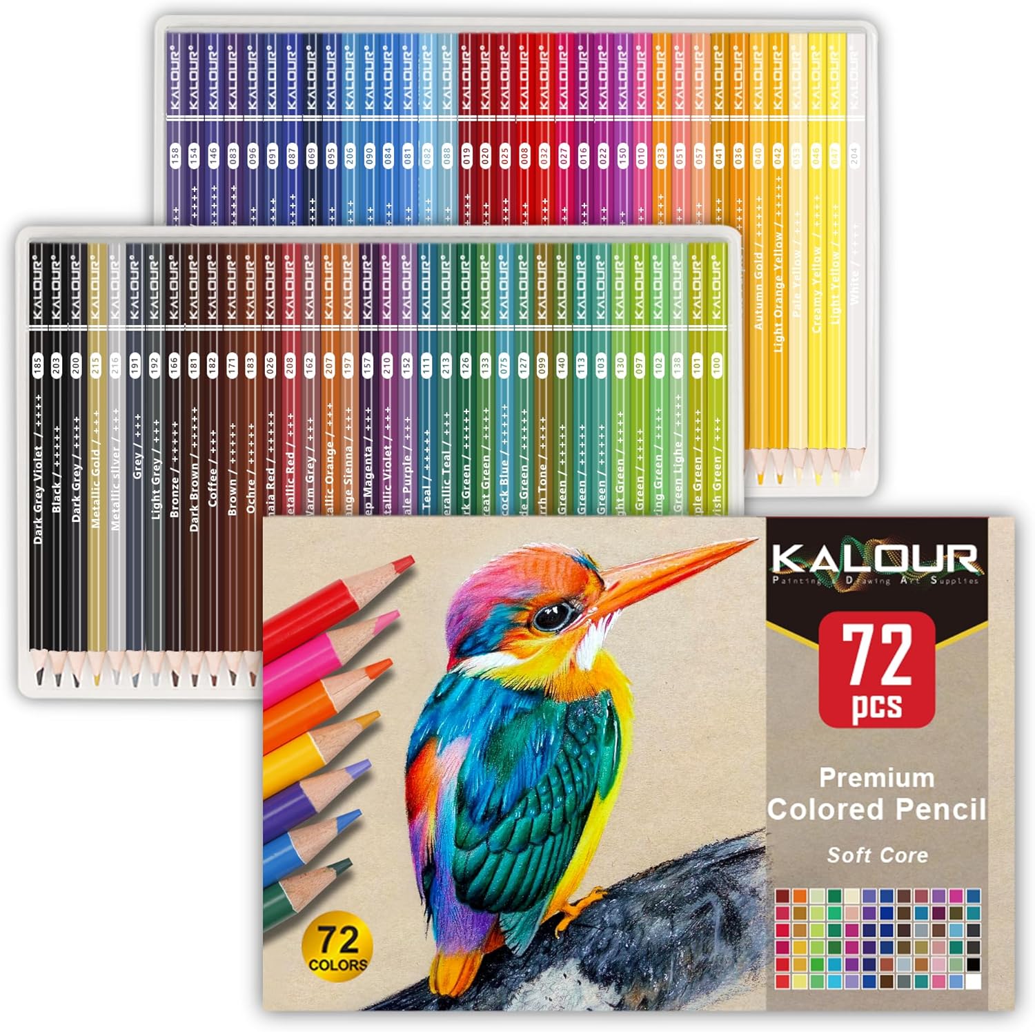 72 Soft Core Coloured Pencils