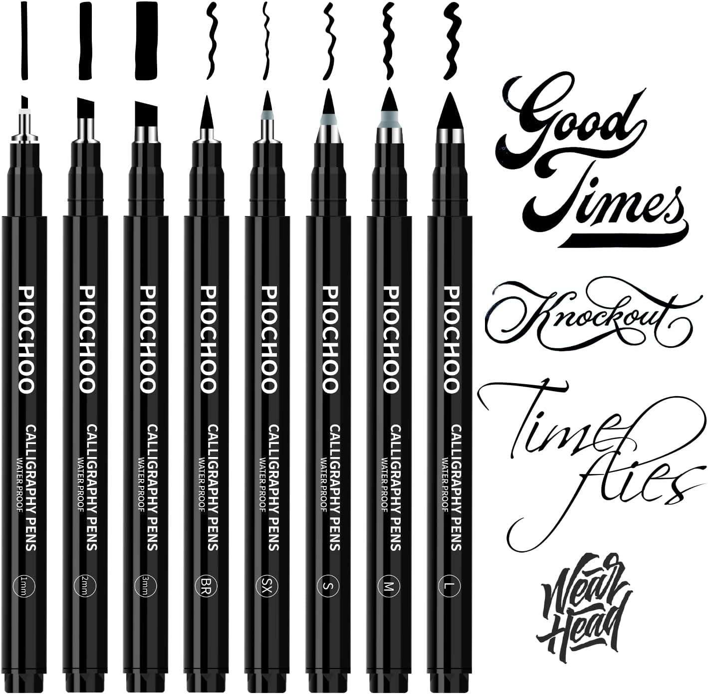 8-Piece 0.5mm Retractable Gel Pen Set