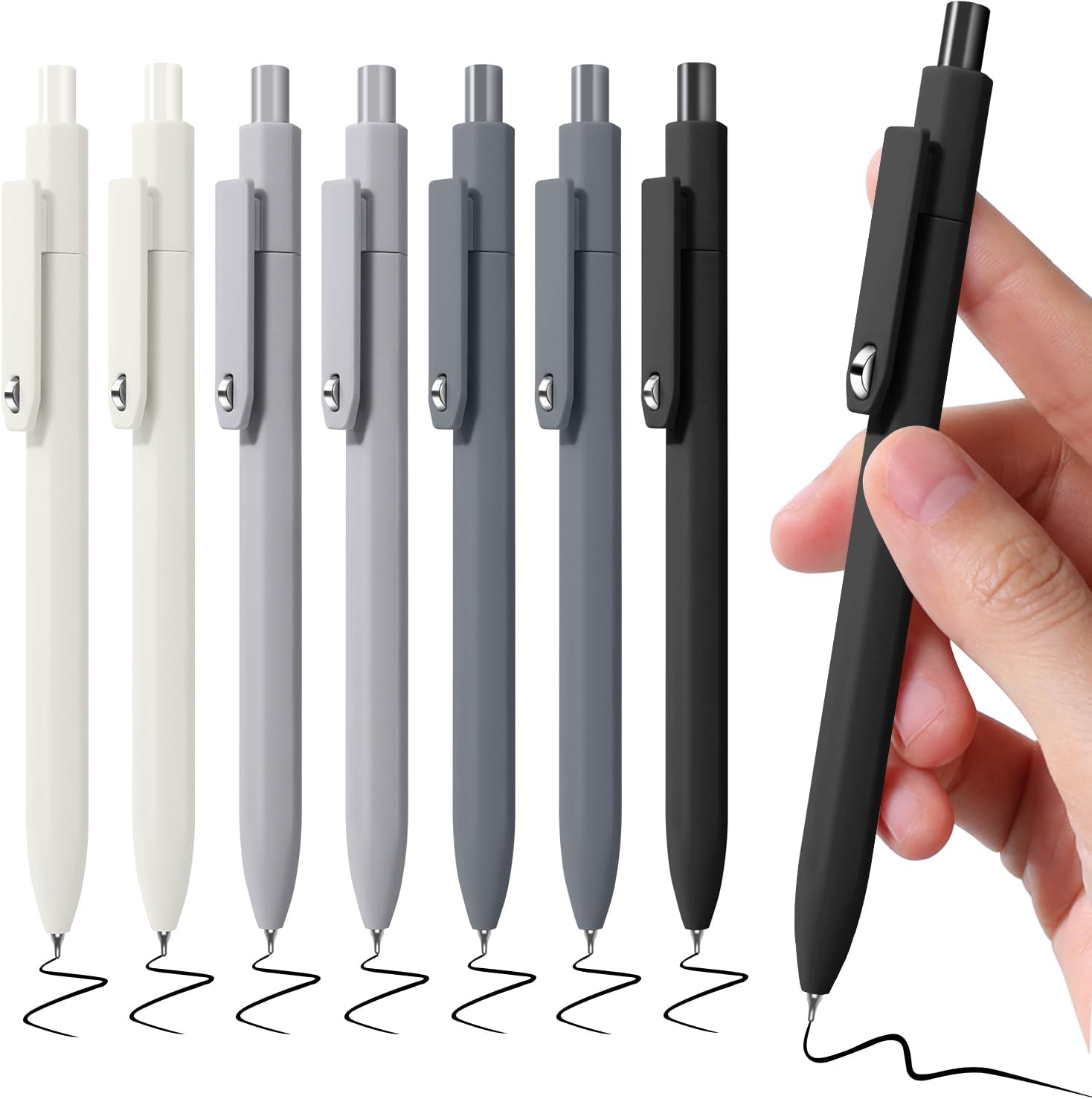 8-Piece 0.5mm Retractable Gel Pen Set