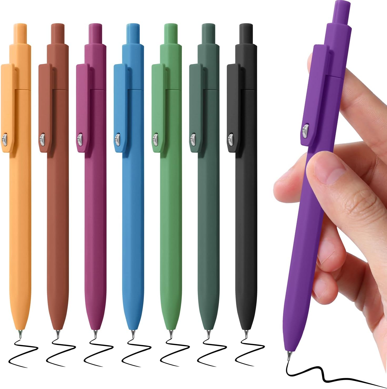 8-Piece 0.5mm Retractable Gel Pen Set