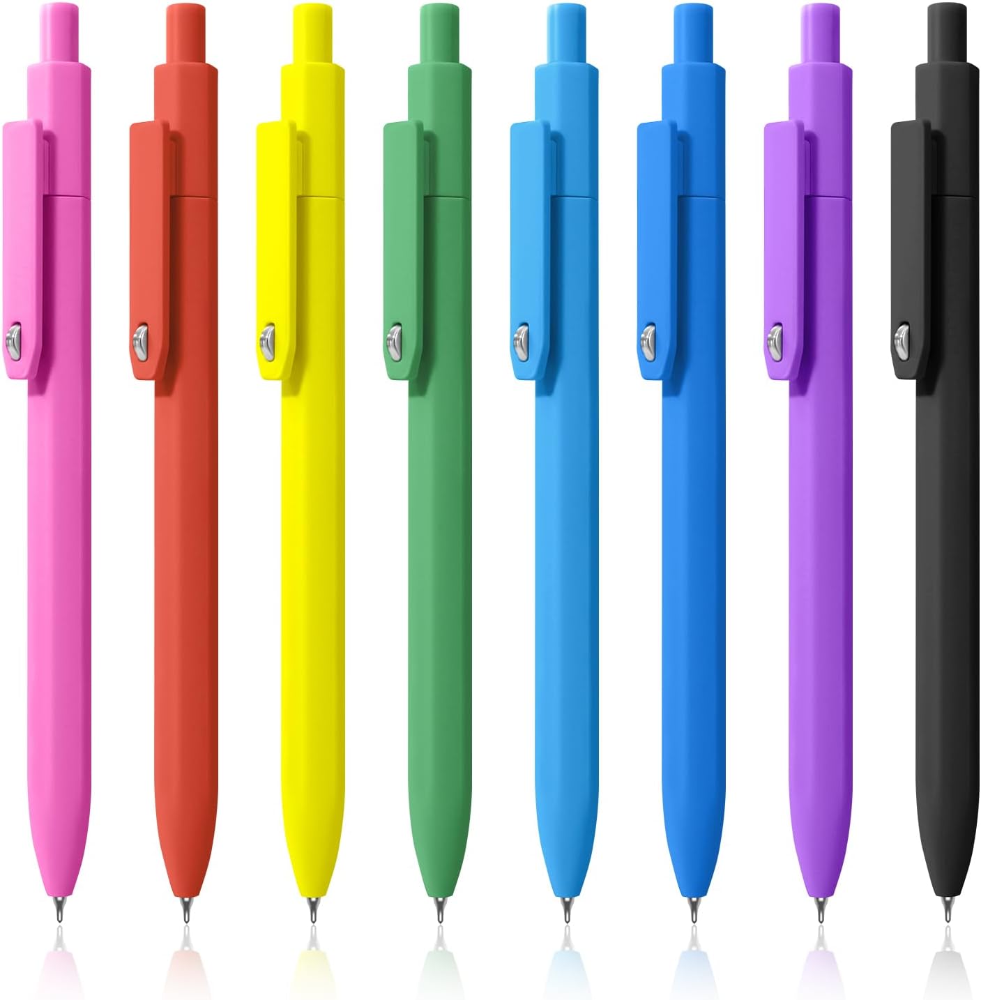 8-Piece 0.5mm Retractable Gel Pen Set