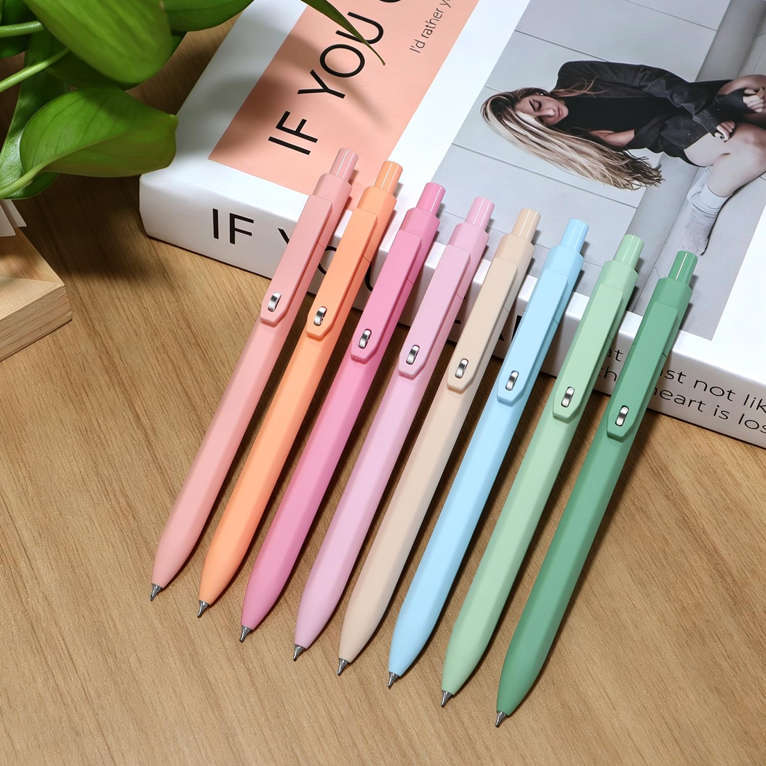 8-Piece 0.5mm Retractable Gel Pen Set