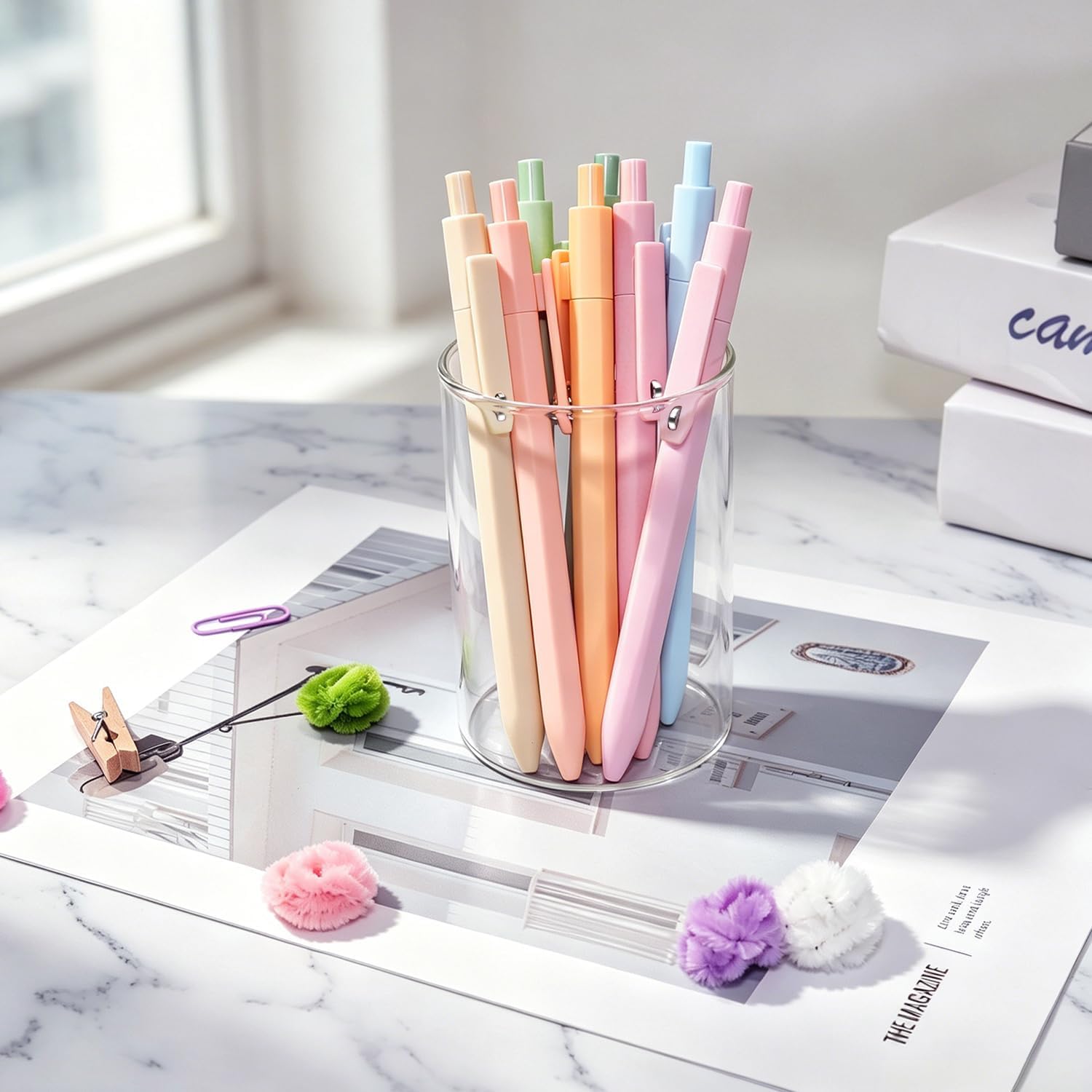 8-Piece 0.5mm Retractable Gel Pen Set