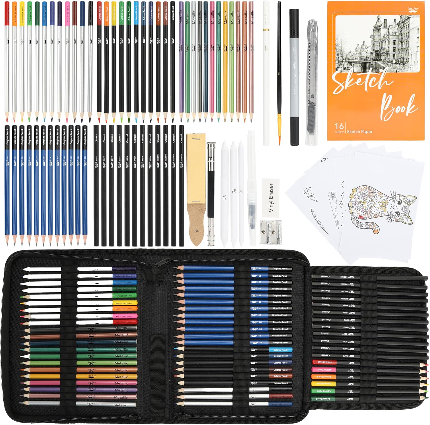81-Piece Drawing and Sketching
