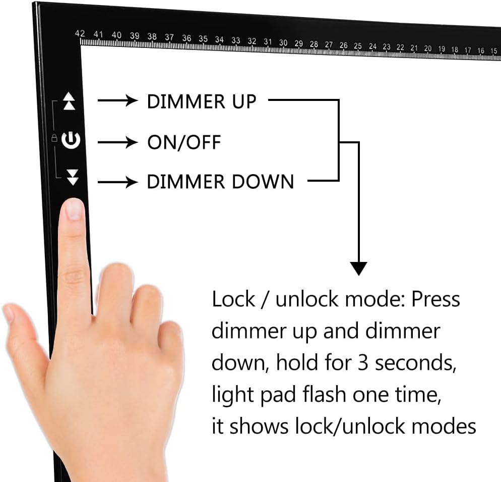 A3 LED Tracing Light Pad with Dimmer